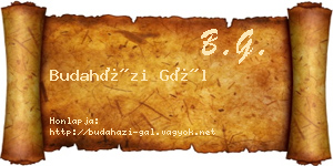 Budaházi Gál névjegykártya
